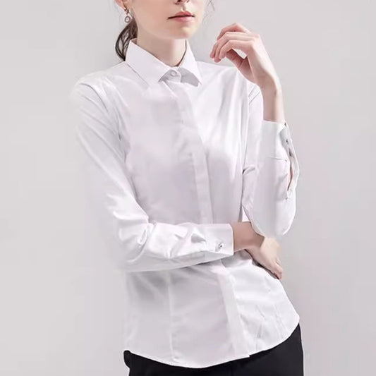 Lady Silk Satin Shirt – Luxury Business Casual Shirt