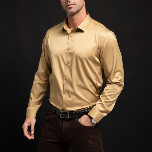 Men's Silk Stretch Wrinkle shirt —Free Dress Shirt