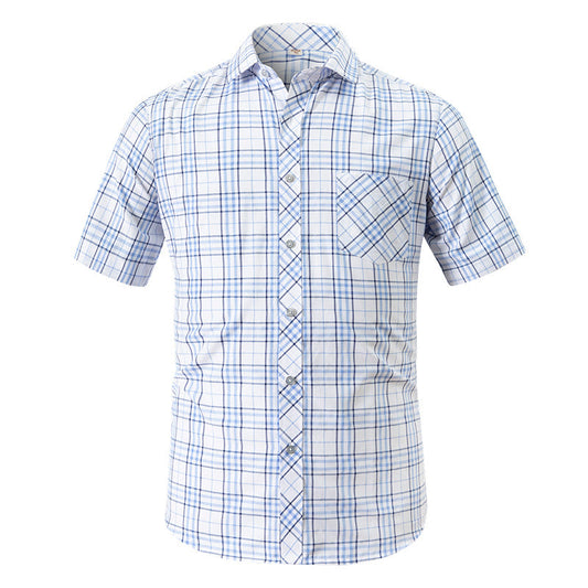 Hortiss Plaid Short Sleeve Shirt – Summer Casual Men’s Shirt