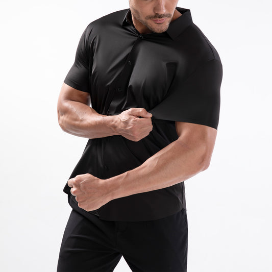 Men’s Short Sleeve Stretch Shirt – Anti-Wrinkle Summer Shirt