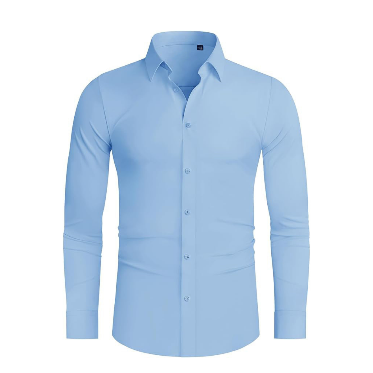 Hortiss Seamless Stretch Shirt – Slim Fit Non-Iron Men’s Shirt Sky Blue
