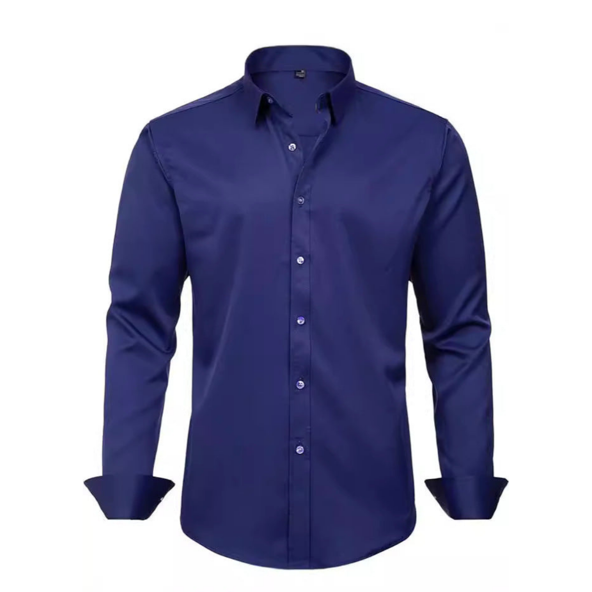 Hortiss Four-Way Stretch Dress Shirt – Slim Fit Business Shirt Midnight Blue