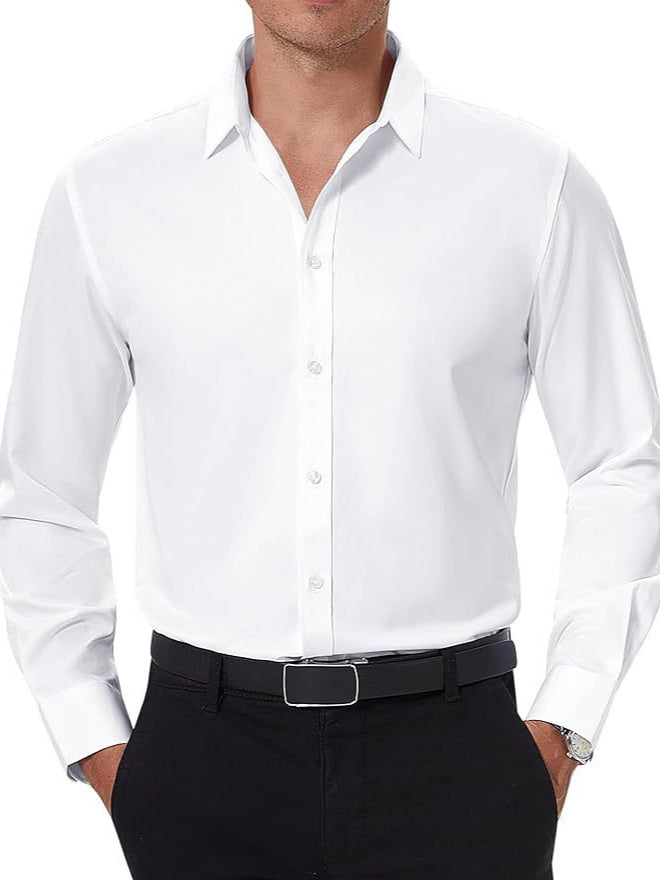Hortiss Four-Way Stretch Dress Shirt – Slim Fit Business Shirt