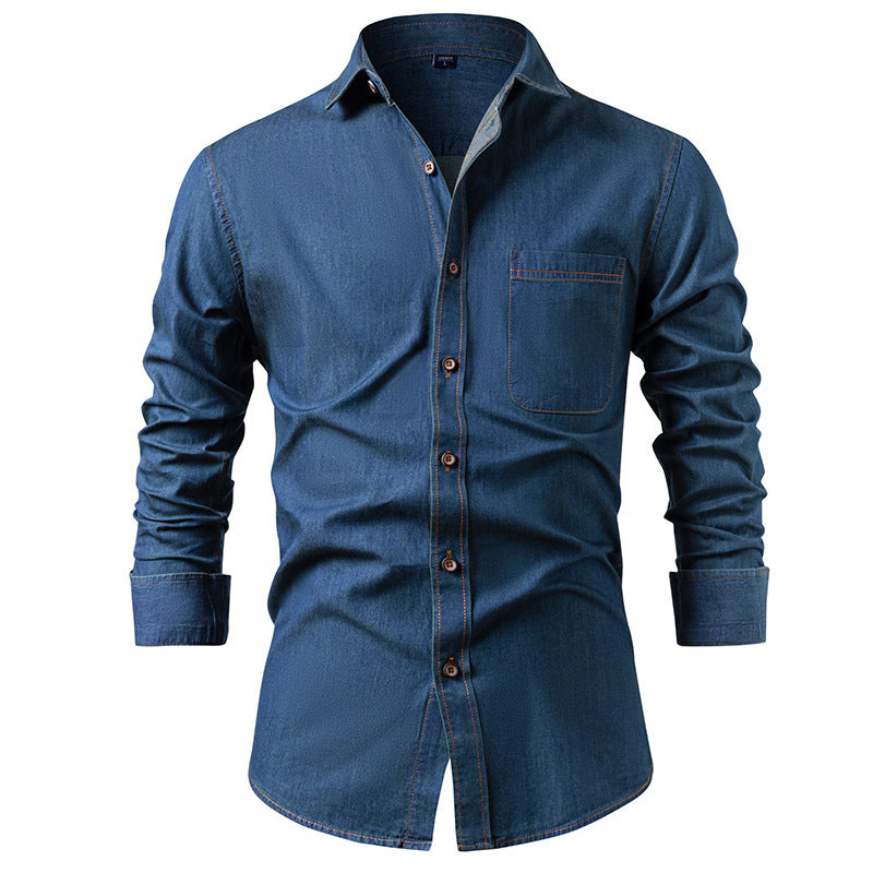 Hortiss Men’s Denim Shirt – Casual Lightweight Jacket Style Shirt