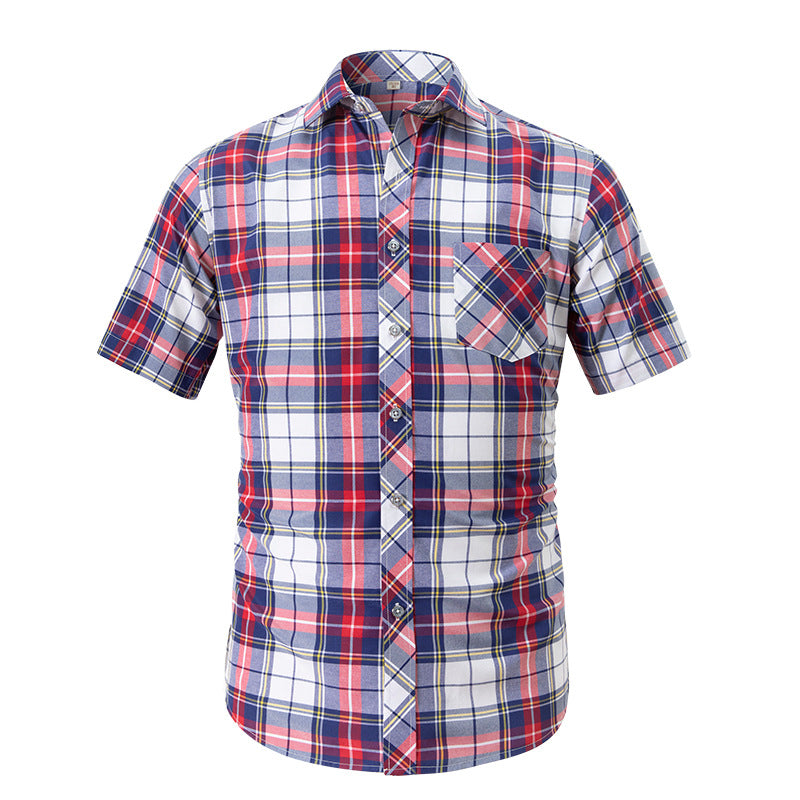 Hortiss Plaid Short Sleeve Shirt – Summer Casual Men’s Shirt 810