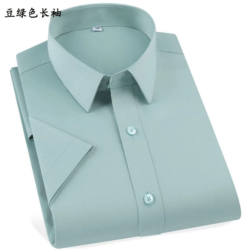 Hortiss Plus Size Stretch Shirt – Wrinkle-Free Work Shirt Men’s Bean green - four-sided bullet