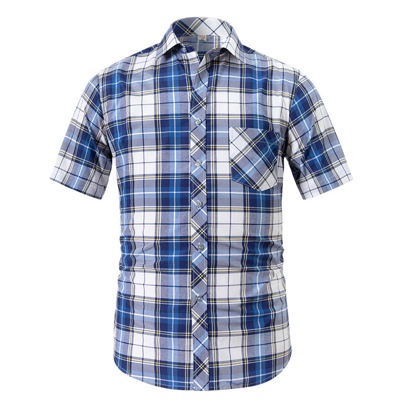 Hortiss Plaid Short Sleeve Shirt – Summer Casual Men’s Shirt 811