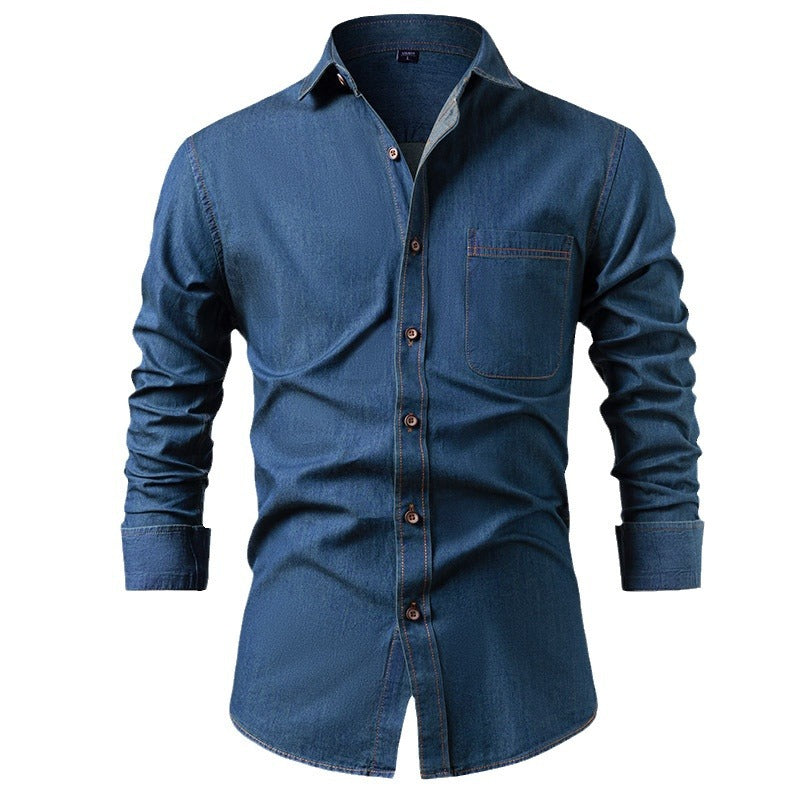 Hortiss Men’s Denim Shirt – Casual Lightweight Jacket Style Shirt