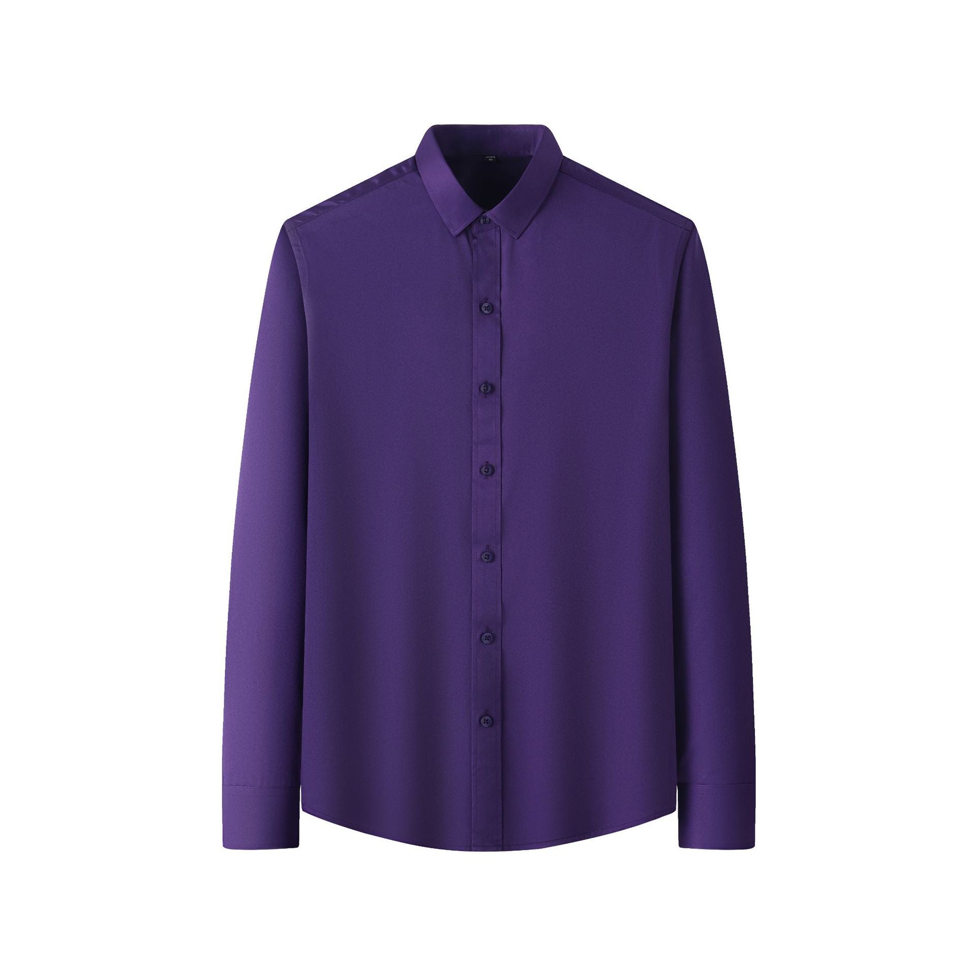 Hortiss Plus Size Stretch Shirt – Wrinkle-Free Work Shirt Men’s Deep purple - four-way bullet