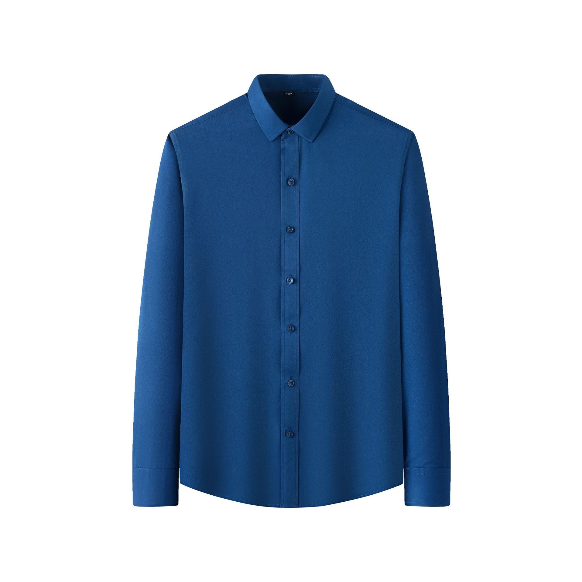 Hortiss Plus Size Stretch Shirt – Wrinkle-Free Work Shirt Men’s Peacock Blue - Four-way bullet