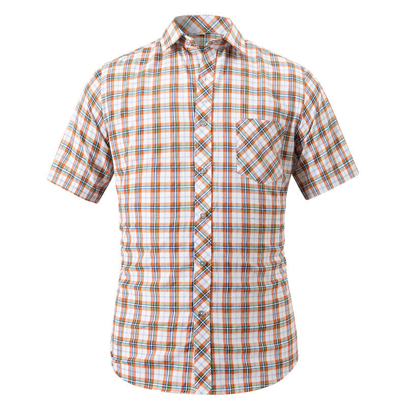 Hortiss Plaid Short Sleeve Shirt – Summer Casual Men’s Shirt